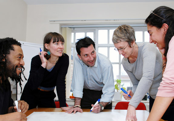 Group of people having a meeting