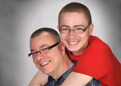 Steven Williams and son Francis